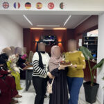 Elite d'Or English teacher Roumaissa commemorative photo during her birthday celebration party at the academy (4)