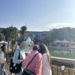 Elite d'Or students in the courtyard of the International Book Fair Algiers Algeria