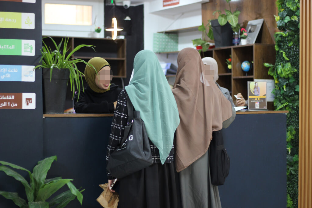 Elite-d'Or-students-sitting-in-front-of-the-reception-and-administration-office-Dellys-Algeria