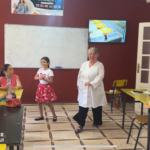 Elite d'Or teen French language class teacher explaining the lesson and smiling Dellys Algeria (2)